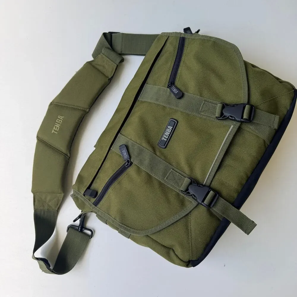 Tenba Olive Green Messenger Camera Bag Padded Laptop Shoulder Strap